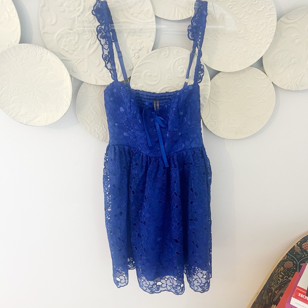 XS NWT Anthro Sweetheart Lace Dress - Picture 4 of 6